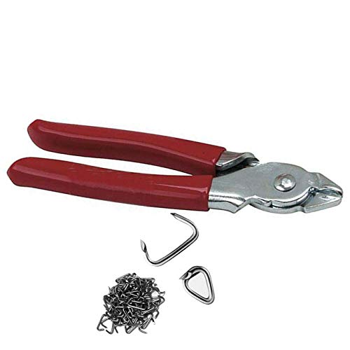 Black Friday - 80% OFF Straight Hog Ring Pliers 150 Rings 3/4 Kit for Automotive Upholstery Supplies Tools