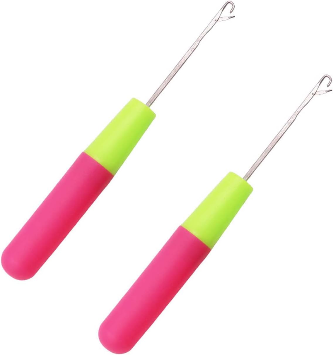 2pcs Plastic Handle Crochet Needle Hook for Hair Braiding,Crochet