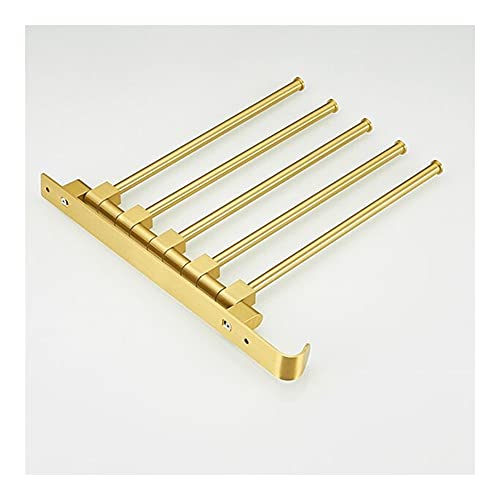 Porte-serviette de bain pivotant 2-5 bras pour séchage rapide