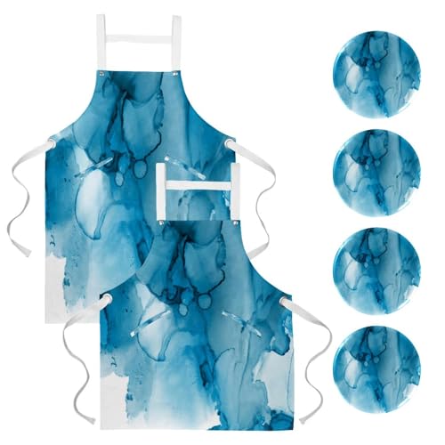 Tablier de cuisine fluide avec 4 broches pour une protection optimale en pâtisserie