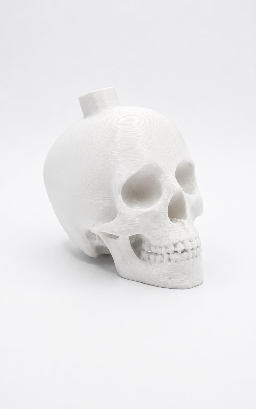 3D Printed Aztec Death Whistle Skull, Black, Anatomically Detailed