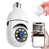 Câmera de Segurança WiFi Lâmpada Full HD 1080p, Visão Noturna Infravermelho, Detecção de Movimento, Áudio Bidirecional, Rotação 360°, Acesso pelo Celular, Interno e Externo, Bivolt