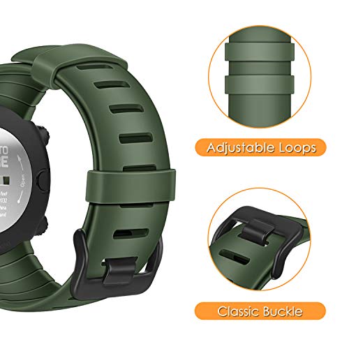 Pulseira de relógio Fintie compatível com núcleo Suunto, pulseira de substituição de acessórios de b