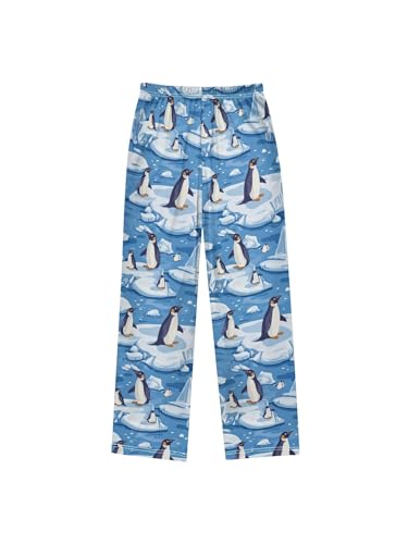 Penguins on The Glacier Boys Pants for Kids Jogger Pants with Pockets S2