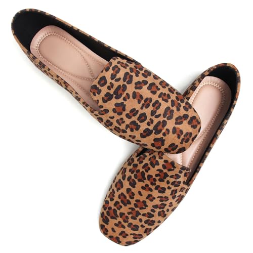 Image of Dear Time Women's Closed Toe Flats Shoes Comfortable Office Slip-on Casual Loafer Flats