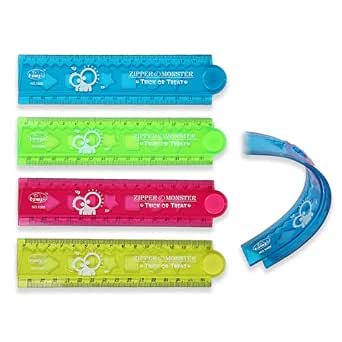 Dual Colour Ruler 4 Pieces Folding Rulers, 30 cm DIY Drawing Rulers Folding Ruler for ...