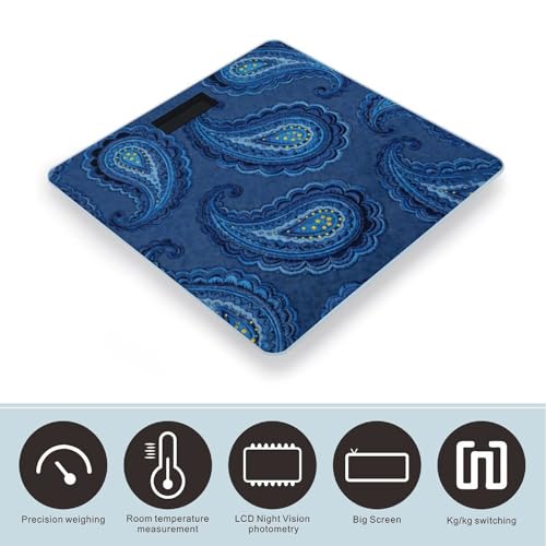 Báscula digital para baño BTCOWZRV con pantalla LCD y base antideslizante miniatura 3