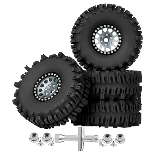 Hobbyfire 120mm 1.9 Mud Slingers Tires & Beadlock Wheels