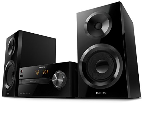 Philips BTM2560 - Microcadena Bluetooth, CD, USB, Radio, Potencia de 70 W, con Sonido Potente y Alarma, fácil de Usar