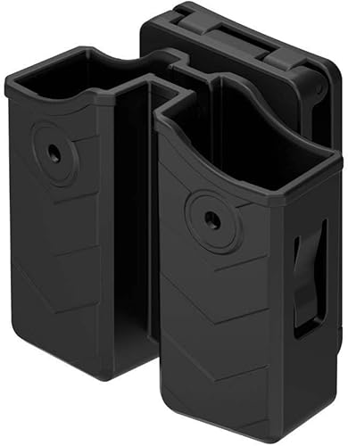 Miniatura 6 de OWB Funda doble para cargador; soporte universal para cargadores de doble pila de 0.354 in/40, se adapta a Glock/S&W/Ruger/Sig