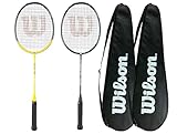 Dunlop Nanomax - Raquetas de bádminton x 2 + 3 lanzaderas.