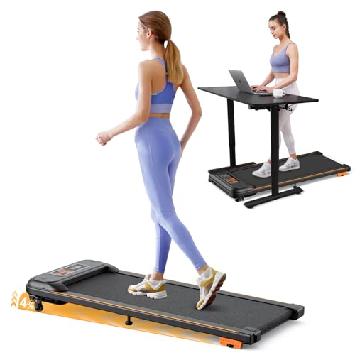 Walking Pad with Incline, 4 in 1 Under Desk Treadmill, 2.5HP Treadmill for Home with Bluetooth...