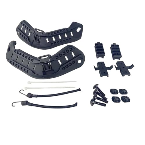 Airsoft Paintball Military Side Rail Set Guide Accessories for MICH PASGT Helmet Multi Color (Black)