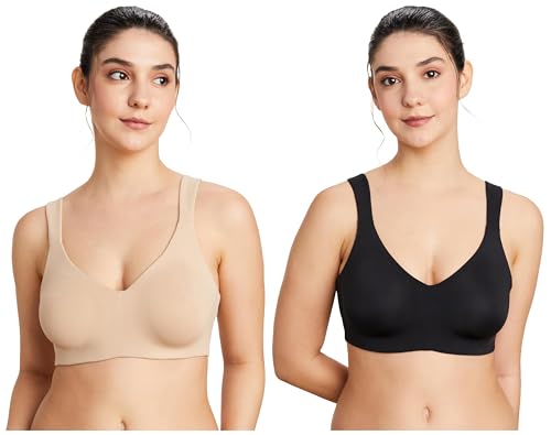 Image of Symbol Premium Nylon Blend Women's Minimiser Bra (Non Padded,Wired,Full Coverage,Broad Cushioned Strap,4 Way Stretch Fabric)