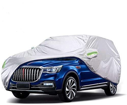 WOKOKO Car Cover, Waterproof SUV Car Covers All Weather UV Protection Windproof Snow-Proof Dust-Proof Scratch Resistant Universal Full Car Cover Fit for SUV, Sedan, Jeep, XL(190''-201'')