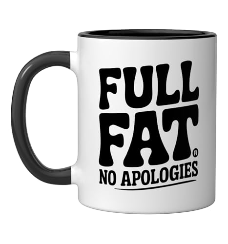 Cottage Cheese Full Fat Devotee Who Never Ceramic Mug, Black/White