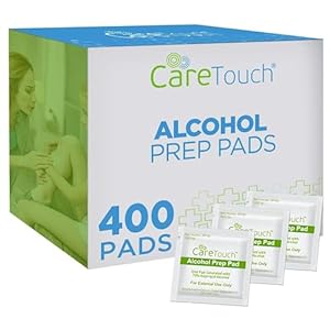 Care Touch Alcohol Wipes Individually Wrapped – Prep Pads with 70% Isopropyl Alcohol, Great for Home, Medical & First Aid Kits Sterilized, Antiseptic 2-Ply Swabs 400 Count