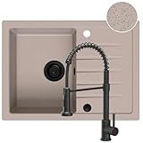 Siphon noir avec bouton poussoir au lieu d'un bouton rotatif - Minimaliste et discret. Un siphon réglable et peu encombrant en matériau composite avec raccord lave-vaisselle et tamis revêtu par pulvérisation. Il suffit d'appuyer sur le bouton plat pour ouvrir ou fermer l'alimentation en eau de l'évier sans toucher la passoire.