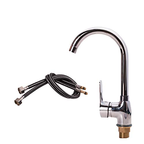 シングルレバー 蛇口 シンク 洗面台 台所キッチン 水栓金具 混合栓 温水冷水 60cmホース付 シャワーヘッド