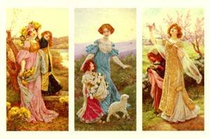 Peinture à l'huile Passing Seasons par Cesare Saccaggi, reproduction sur toile 20 x 24 pouces