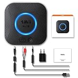1Mii Bluetooth 5.1レシーバー 3.5mm AUX＋RCA ブルートゥース受信機Hi-Fi 3Dステレオ サウンド SBC/AAC/aptX Adaptive/HD ホームミュージックストリーミングステレオシステム用 使用しながら 超長受信距離 2台同時接続 TELEC認定 B06 Plus