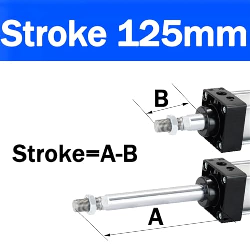 Cylindre pneumatique pour automatisation industrielle double effet course 125