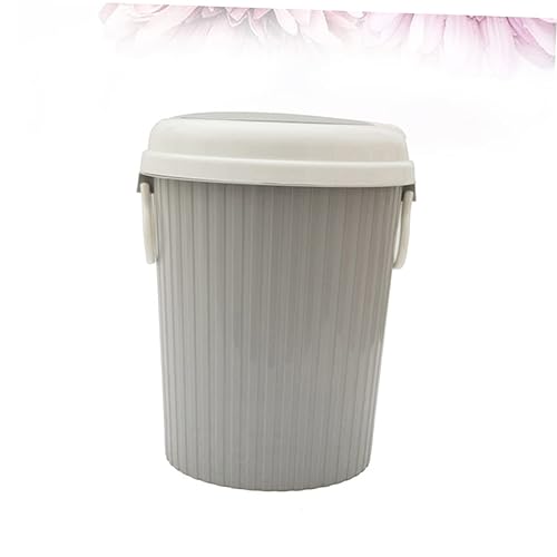 Miniatura 3 de Amosfun Bote de basura con tapa, pequeño bote de basura con tapas, cubos de basura grises con tapa, cubo de basura gris con tapa, cubo de basura