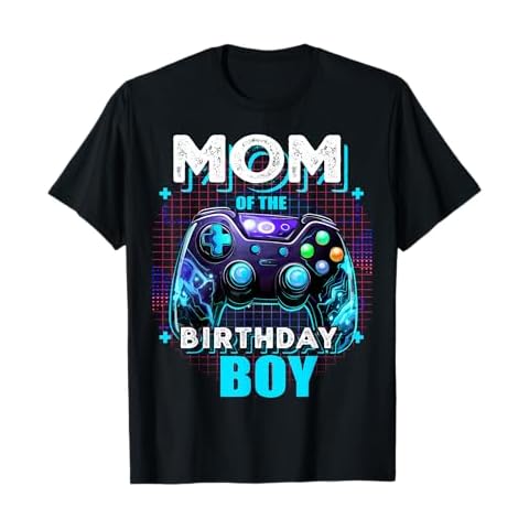 Mom of the Birthday Boy Matching Video Game Birthday Party T-Shirt Cover