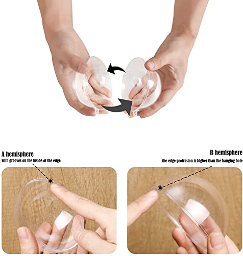 Zhmtang Diy Clear Plastic Christmas Fillable Balls, Acrylic Clear Plastic Ornaments Ball For Wedding, Party Decor (3.14''/80Mm) #TOP2