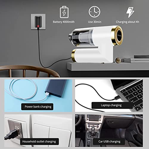 Handstaubsauger Akku, Akku Handstaubsauger, Leistungsstarke Absaugung Handsauger, Handstaubsauger Auto mit LED… - Image 6