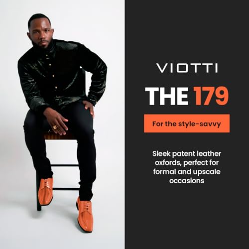 Image of Viotti 179, Casual Dress Oxford Shoes for Men, Satin Striped Lace-Ups, Men's Business Casual Leather & Satin Shoe, for All Formal Occasions