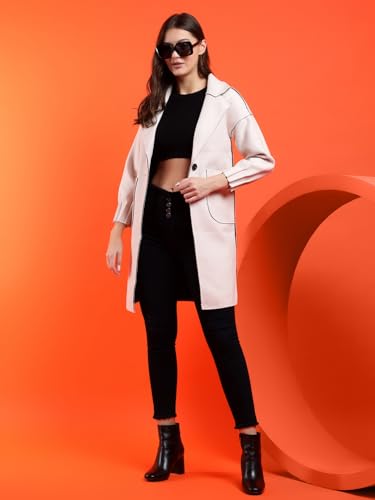 Image of KOTTY Womens Cotton Blend Standard Length Elegant Style Coat - Classic Style with Modern Detailing