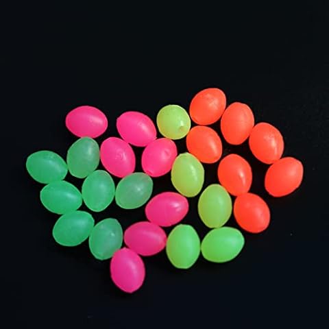 200 Mixed Luminous Oval Fishing Beads Cover