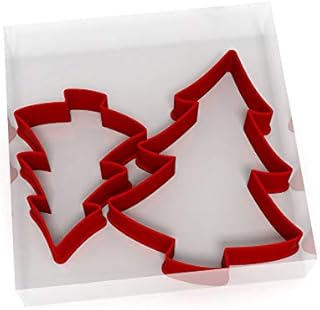 Christmas Tree Set of 2 Value Cookie/Fondant Cutters Pair 5CM + 8CM