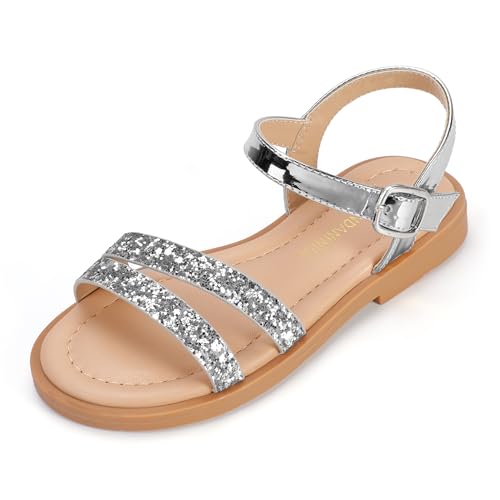 Image of PANDNAINJIA Girls Sandals Open Toe Toddler Kids Dress Summer Shoes