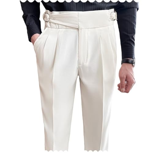 Mens Dress Pants Slim Fit Stretch Chino Pants for Men Classic Gurkha Trousers