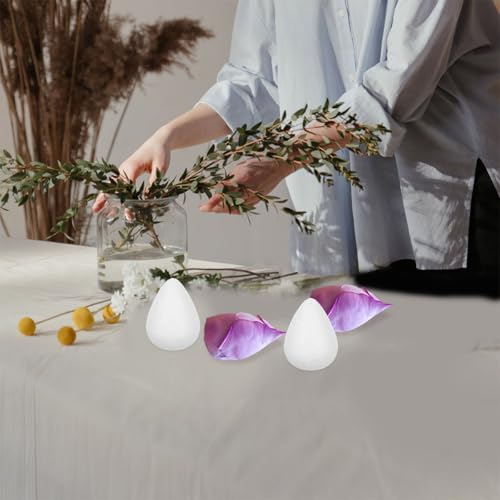 Boutons de fleurs en mousse blanche non peints pour étamines de bricolage - 6