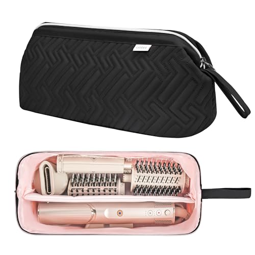 Leudes Adulto Unissex Ferramentas de Cabelo Bolsa de Viagem para Shark Flexstyle Maleta de Transporte Portátil Shark Hair Air Wrap Dryer Case À Prova D'Água À Prova de Poeira Plana Curling Iron Organizador de Viagem (Preto)