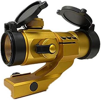 Anodized Gold Color Finished Tactical 1x30 35mm Red Green Dot Reflex Optic Sight with Gold Color Cantilever Picatinny/Weaver Rail Mount Aluminum 6063