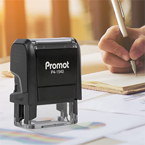 Promot Copy Self Inking Rubber Stamp - Refillable Stampers For Office - Business, Accounting, Bookkeeping, Coding, Legal, Notary, Work, Ordering, Inventory Stamps - Red Ink #TOP4