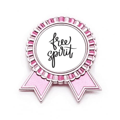 Broche Free Spirit Art Déco Rose Métal Finition Soignée Taille M