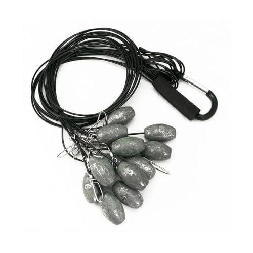 Avery GHG Powerline Quick-Rig Decoy Anchor System with Coated Steel Cable, Floating Carabiner & Duck Egg Weights for Waterfowl Hunting, 4oz-48