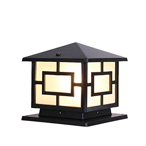 Pilier carré lampe extérieur style Europe rétro en acrylique de qualité