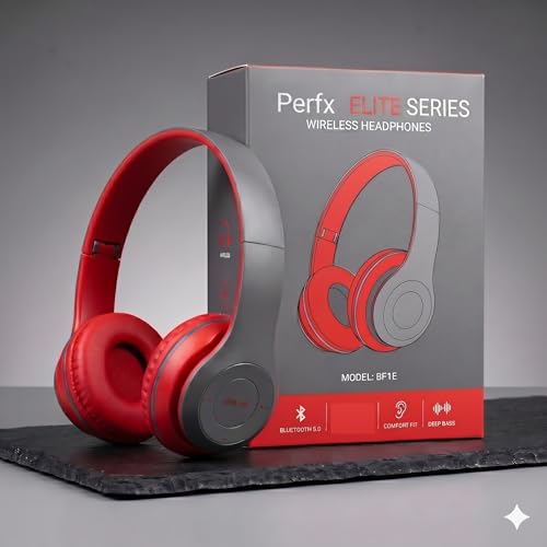 Image of Wireless Bluetooth Headphones with Deep Bass Sound, Foldable Design, Comfortable Cushioned Earpads, Built-in Mic for Music & Calls, Average Battery(1-3 Hours) Backup, Stylish Everyday Use