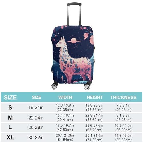 Carry on Luggage Cover Starry Night Alpaca Suitcase Covers for Luggages Tsa Approved Travel Luggage Sleeve Protector Elastic Suitcase Protector Anti-Scratch Washable Fits 19-30 Inch Case -XL2