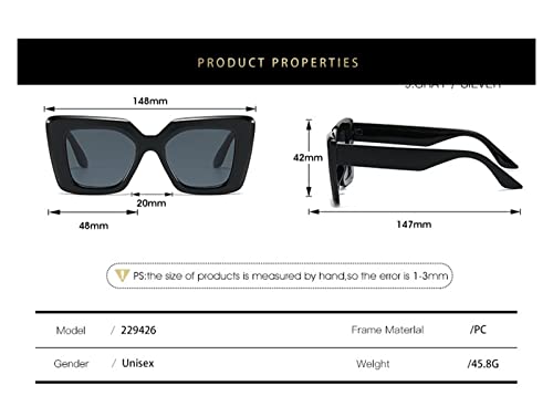 ZENYS Square Large Frame Men and Women Outdoor Sports Beach Sunglasses (Color : 3, Size : 1)4