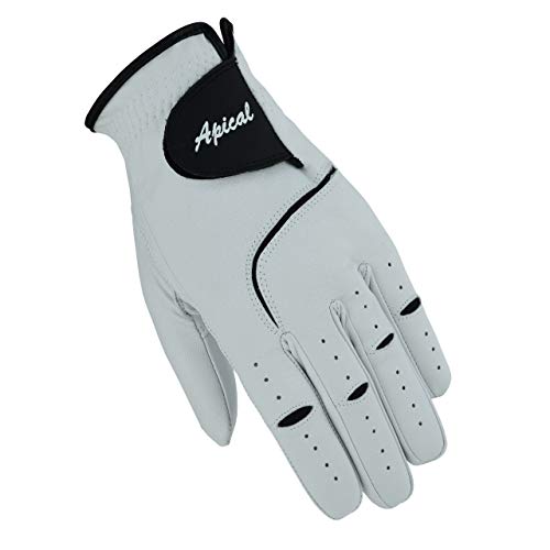 Apical Premium Leather Golf Glove Stable Grip Mens Golf Gloves Durable Value Pack (Pack Of 3) Genuine Cabretta Leather Golf Gloves Men Left Hand (Regular Sizes) (Large, Left Handed) #TOP2