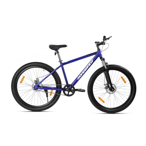 Image of ROADGIANT Filipino 24T MTB Aluminum Alloy Frame Bicycle with Dual Disc Brakes Single Speed Front Suspension Unisex for All-Terrain Riding (Navy Blue)