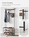 VASAGLE Coat Rack, Hall Tree with Shoe Storage Bench, Entryway Bench with Shoe Storage, 3-in-1, Steel Frame, for Entryway, 12.6 x 27.6 x 68.9 Inches, Industrial, Rustic Brown and Black UHSR41BX