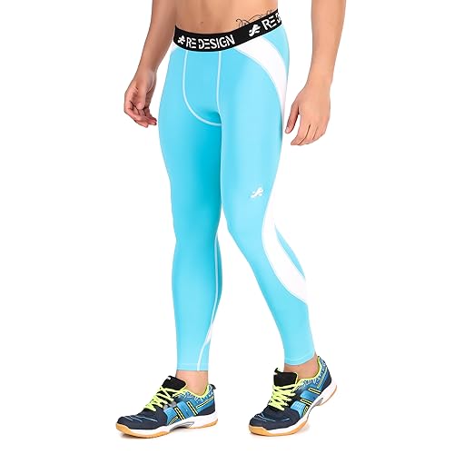 Image of ReDesign Apparels Men's Polyester Compression Pant /Tights /Megging for Gym, Running, Cycling, Yoga & All Sports